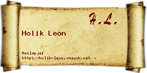 Holik Leon névjegykártya